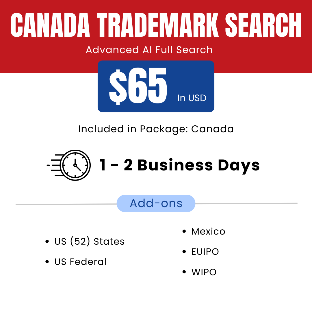 AI Trademark Search Canada | Starting at $65